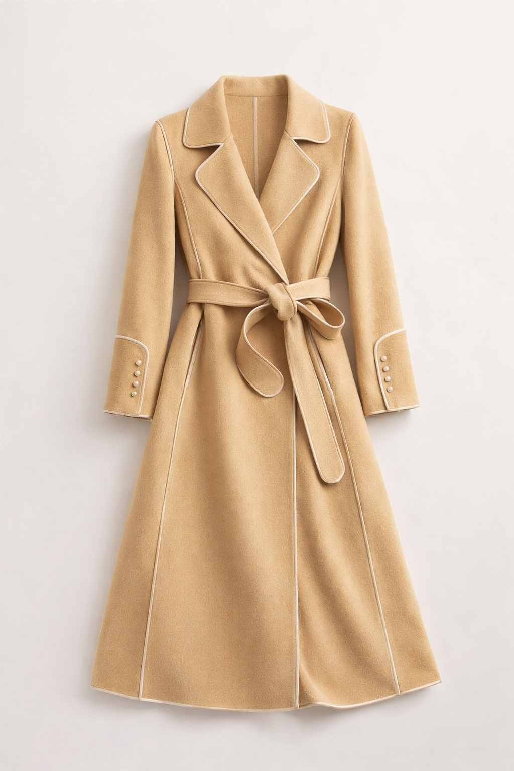 Elevé Couture Longline Fleece Coat — Minimalist Cold-Season Elegance