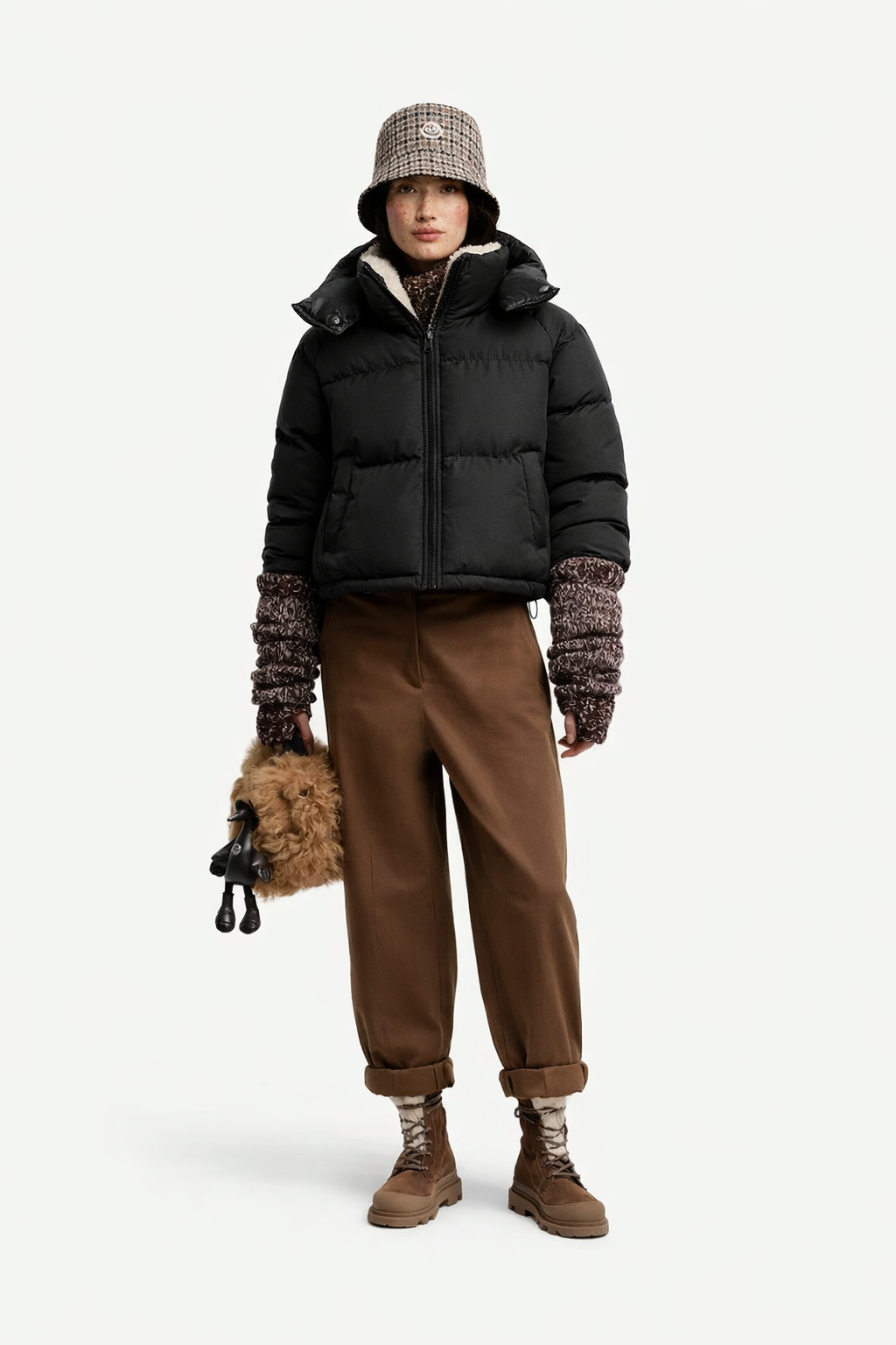 Elevé Arctic Quilted Puffer Coat — Streamlined Zip-Up Padded with Refined Winter Warmth