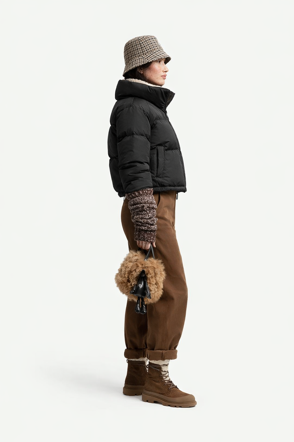 Elevé Arctic Quilted Puffer Coat — Streamlined Zip-Up Padded with Refined Winter Warmth