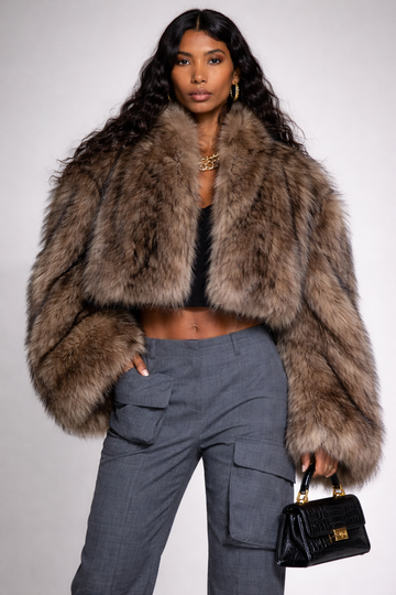 Maison de Soie Vintage Luxe Faux Mink Fur Coat — Timeless Plush Elegance