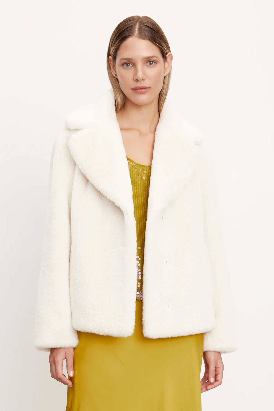 Maison de Flamme™ Winter Fox Fur Long Coat — Luxe Arctic Elegance