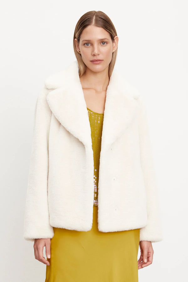 Maison de Flamme™ Winter Fox Fur Long Coat — Luxe Arctic Elegance